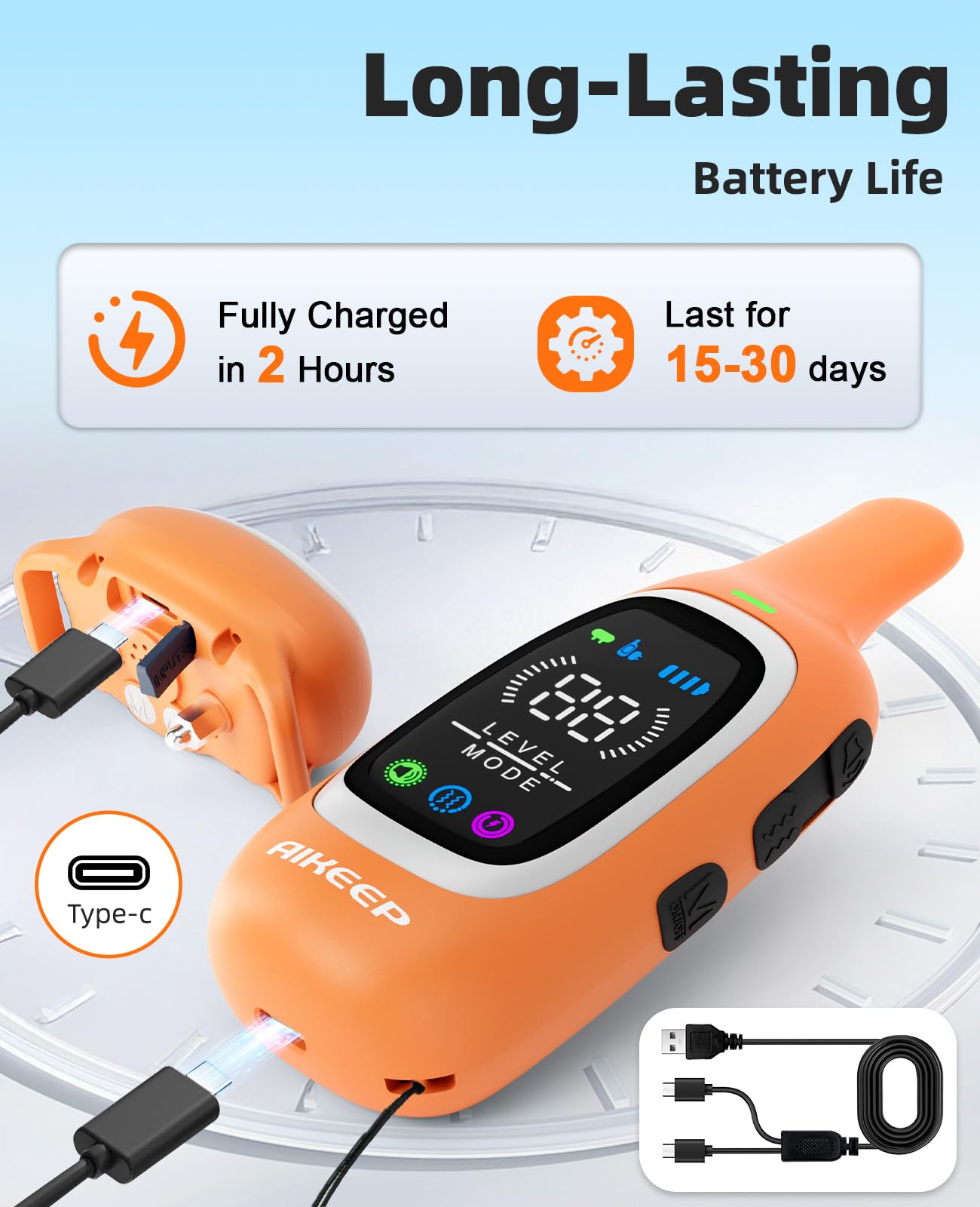 AIKEEP safety lock prevents accidental changes during walks.