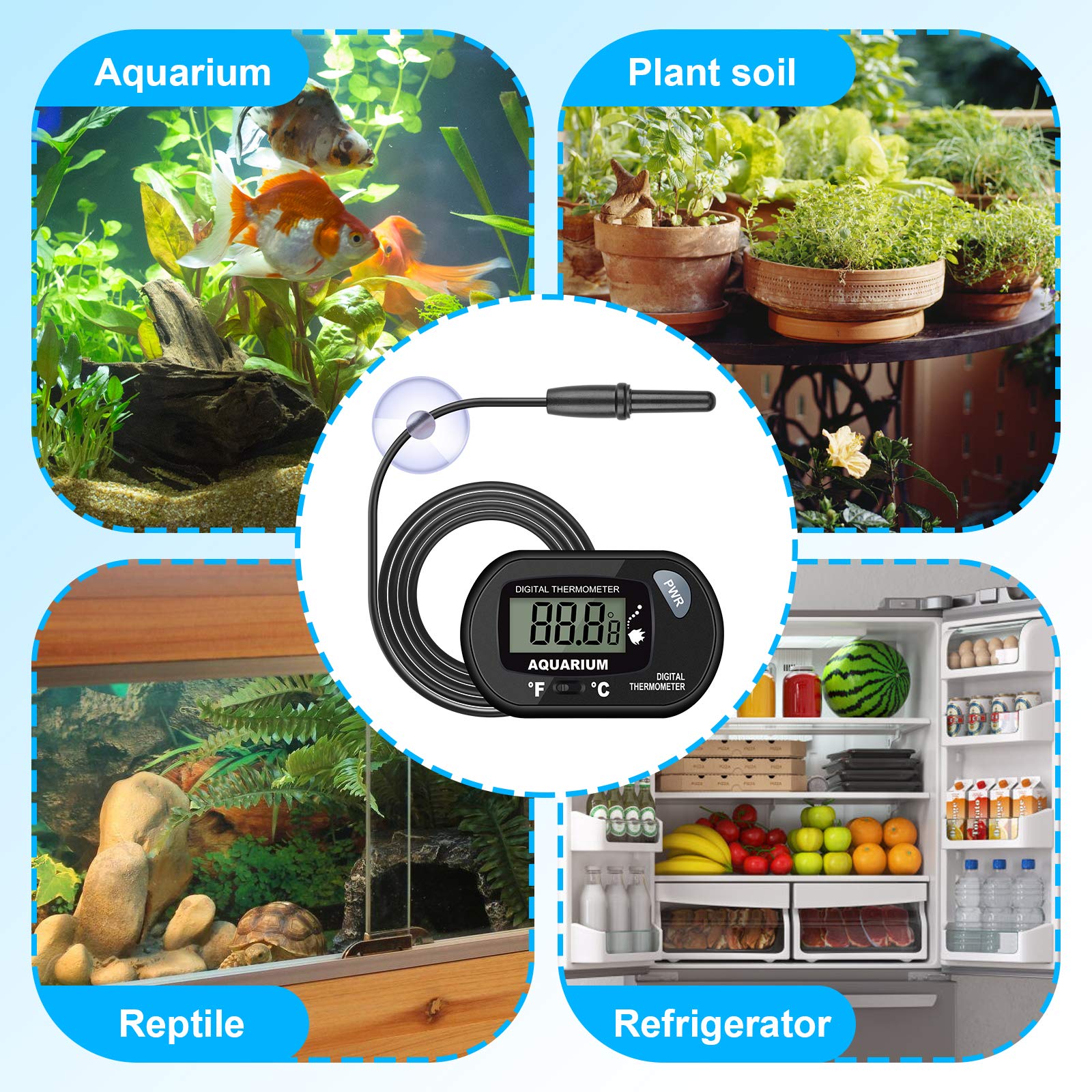 AikTryee thermometer package includes two units and accessories for versatile use.