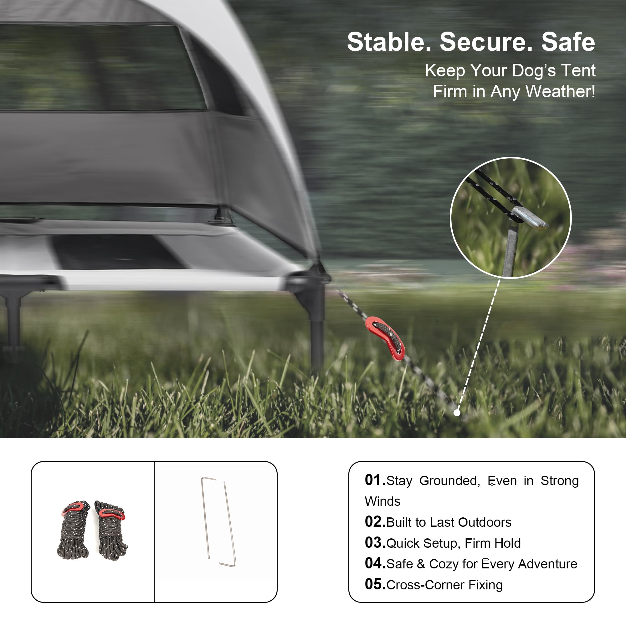 Aimease elevated cot keeps dog off damp ground for cooler rest