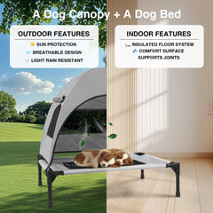 Aimease dog bed ventilated tent highlighting airflow and comfort