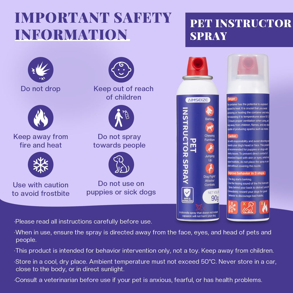 AIMSEIZE dog corrector spray closeup nozzle highlighting precise application