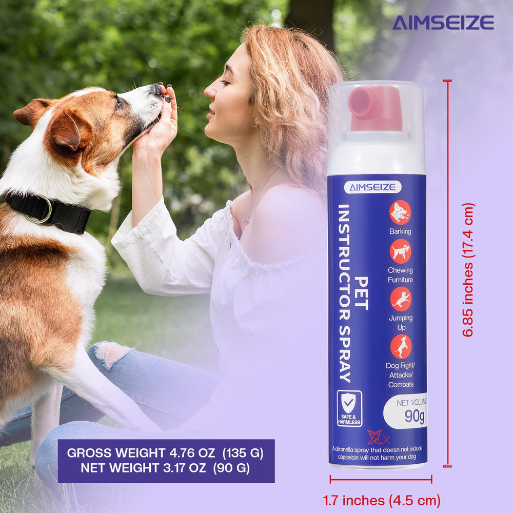 AIMSEIZE dog corrector spray features a compact design for easy portability