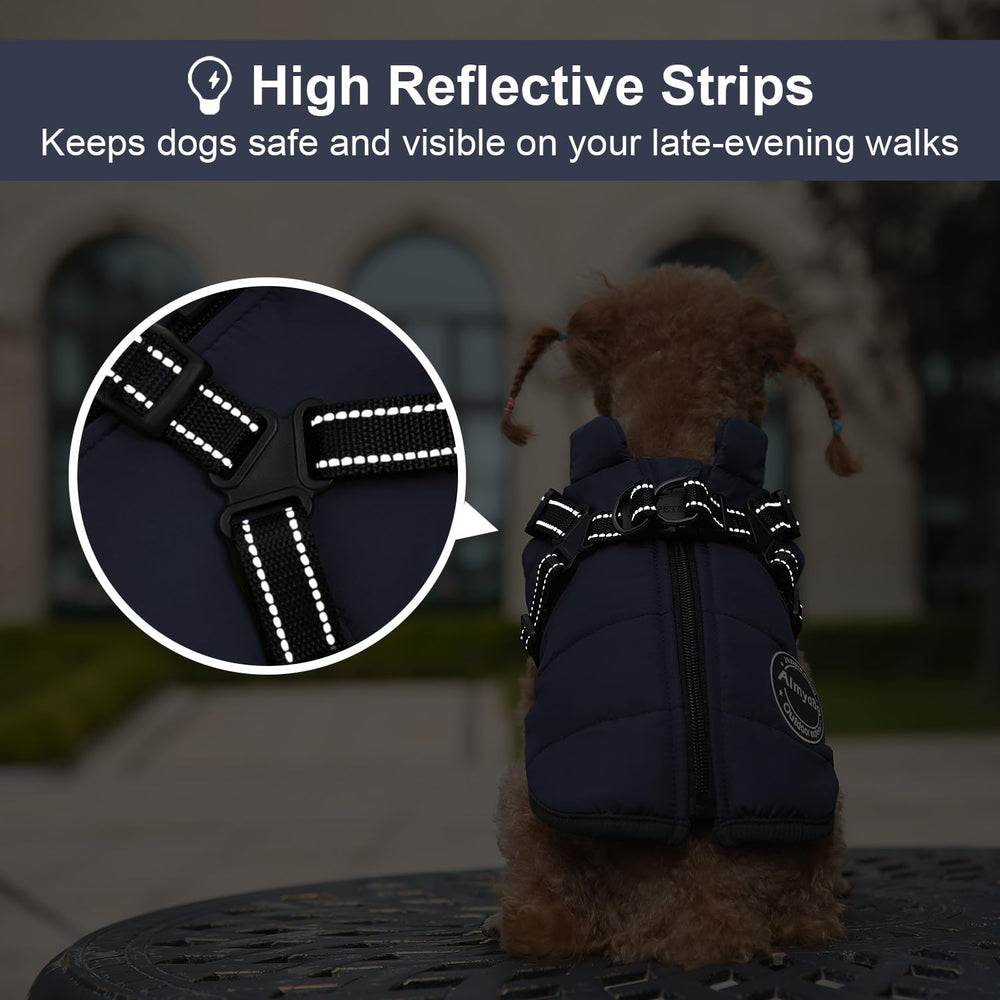Aimydog easy-care coat, machine washable for quick after-walk cleanup.