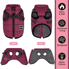Aimydog Warm Dog Winter Coat reflective strips improve night visibility during walks.