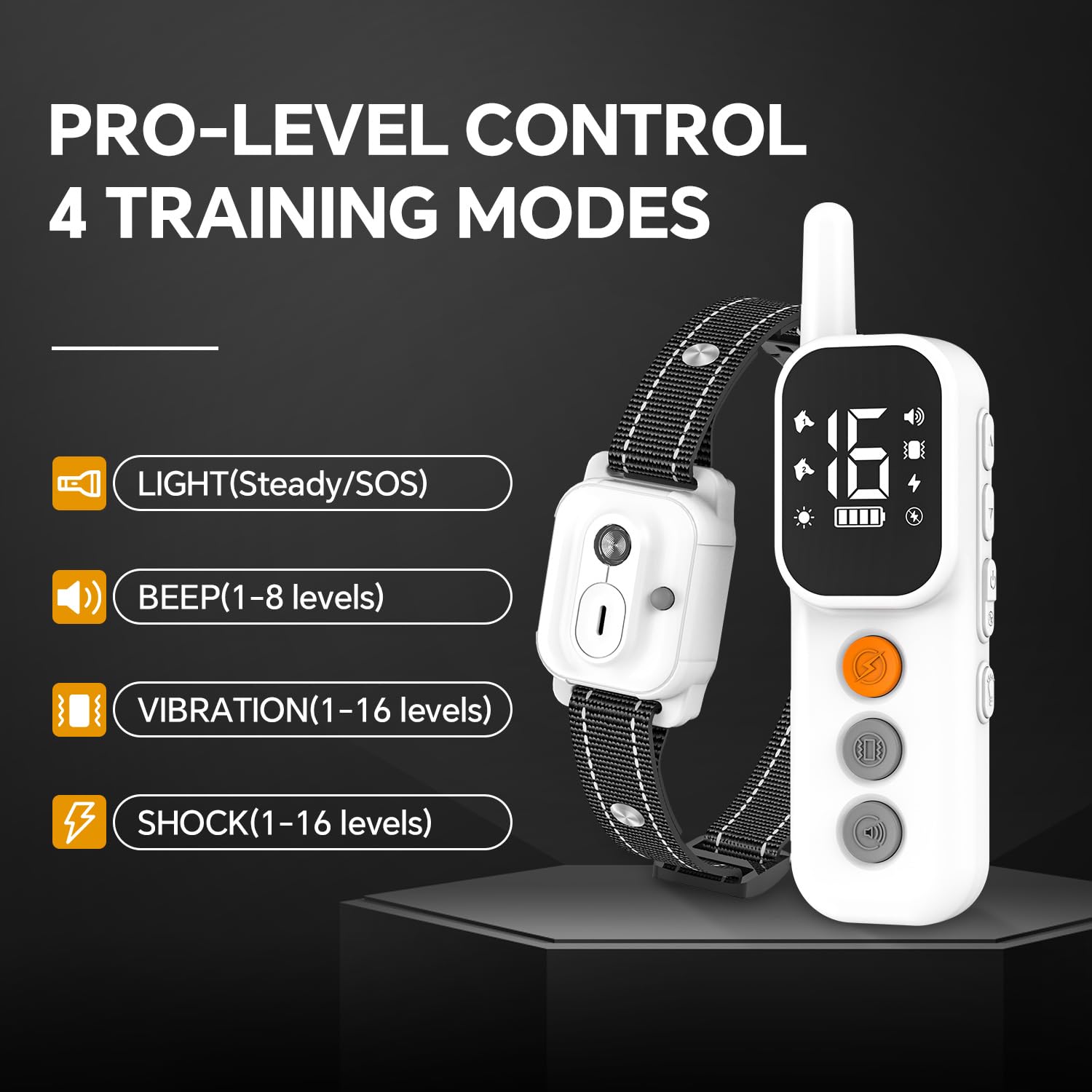 AINSYLI dog shock collar IP67 waterproof design withstands rain and mud
