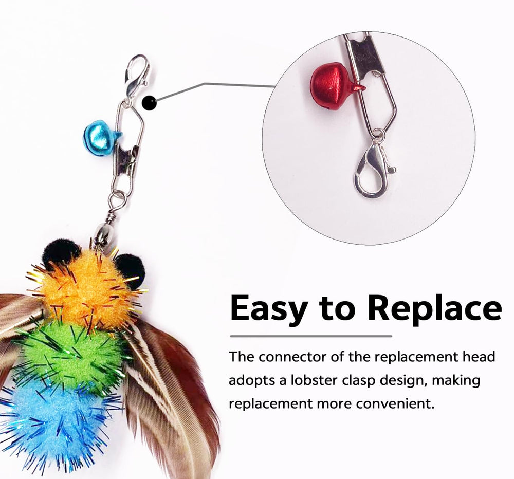 AINTE cat wand attachment bee refill in action promotes active exploration