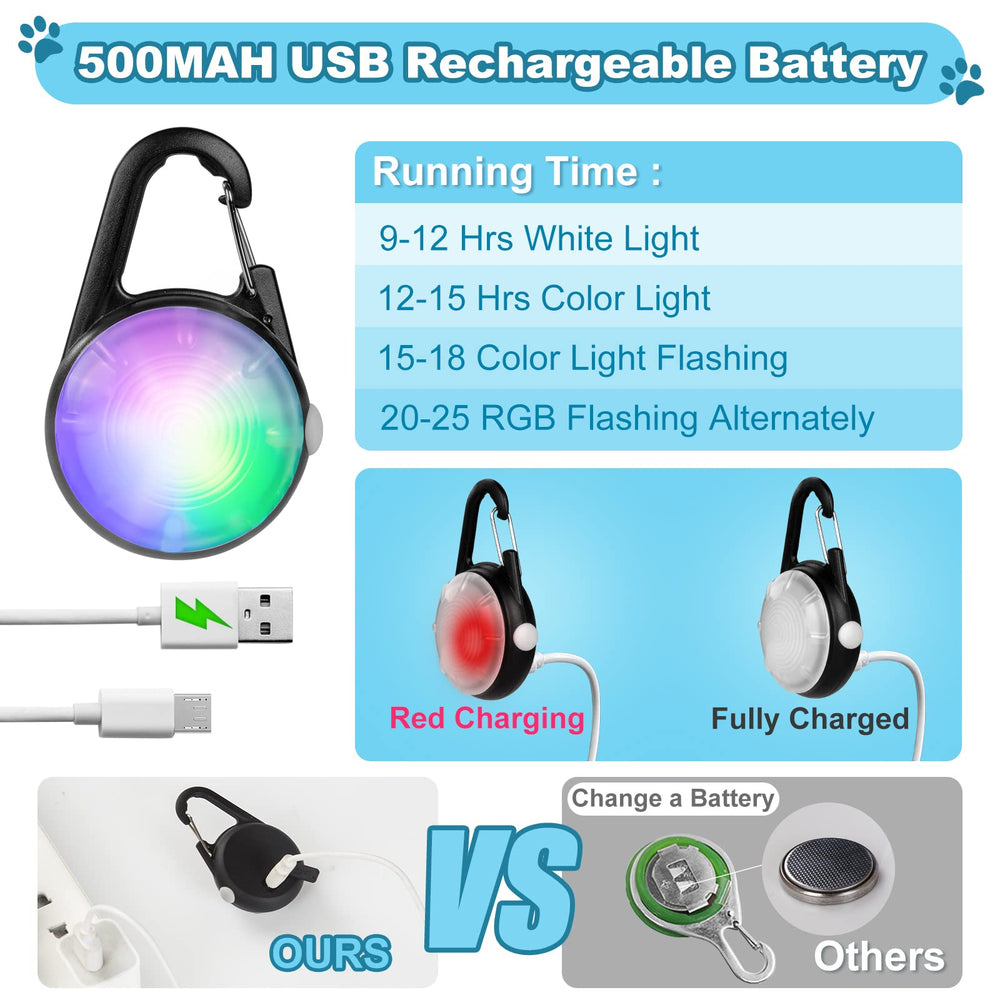 Aioauerk IP68 waterproof dog light keeps visibility in rain or snow.