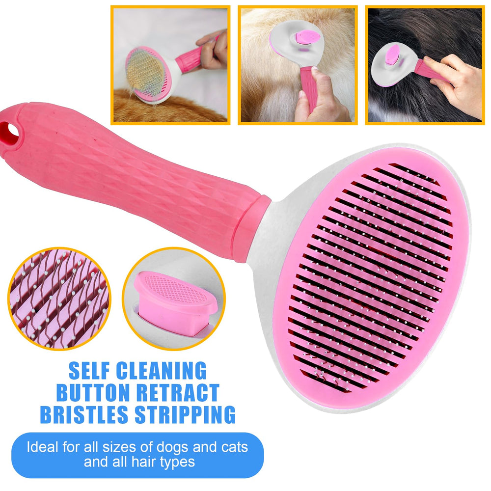 Aiolpy deshedding comb close-up with stainless blades for knots and loose hair