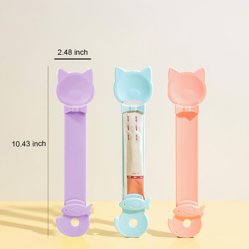 AionneWie cat treat spoons easy-clean design for faucet rinse or wipe