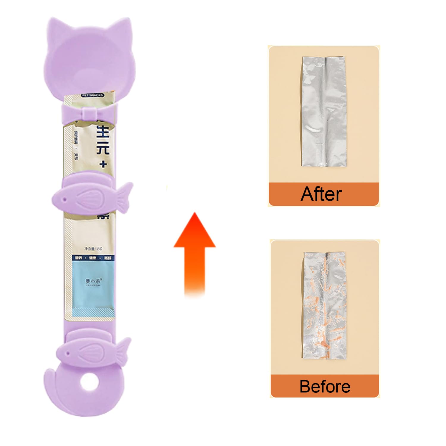 AionneWie cat treat spoons end-dispense close-up showing precise portion