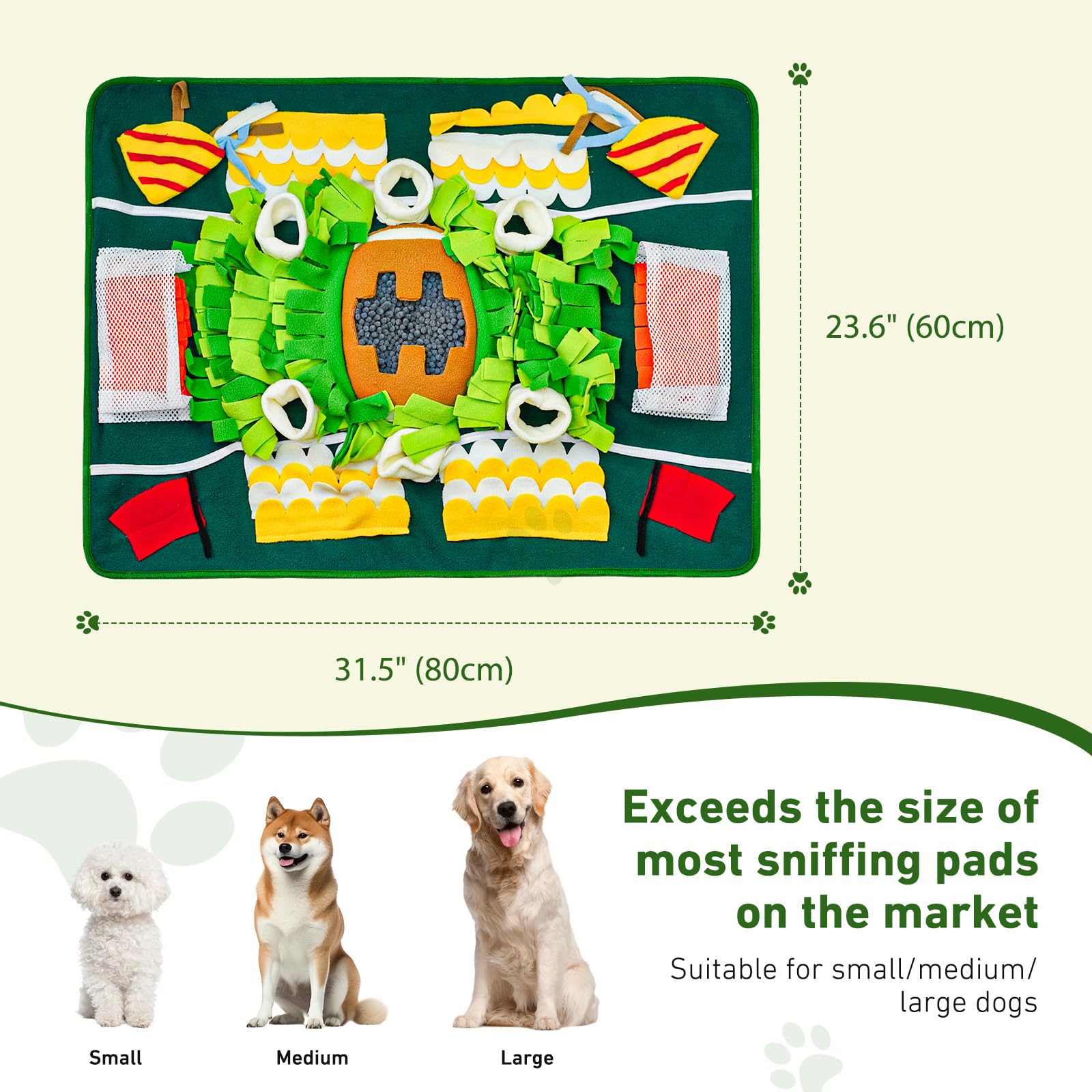 Aipawzz Snuffle Mat in use during foraging activity encourages slow, thoughtful feeding