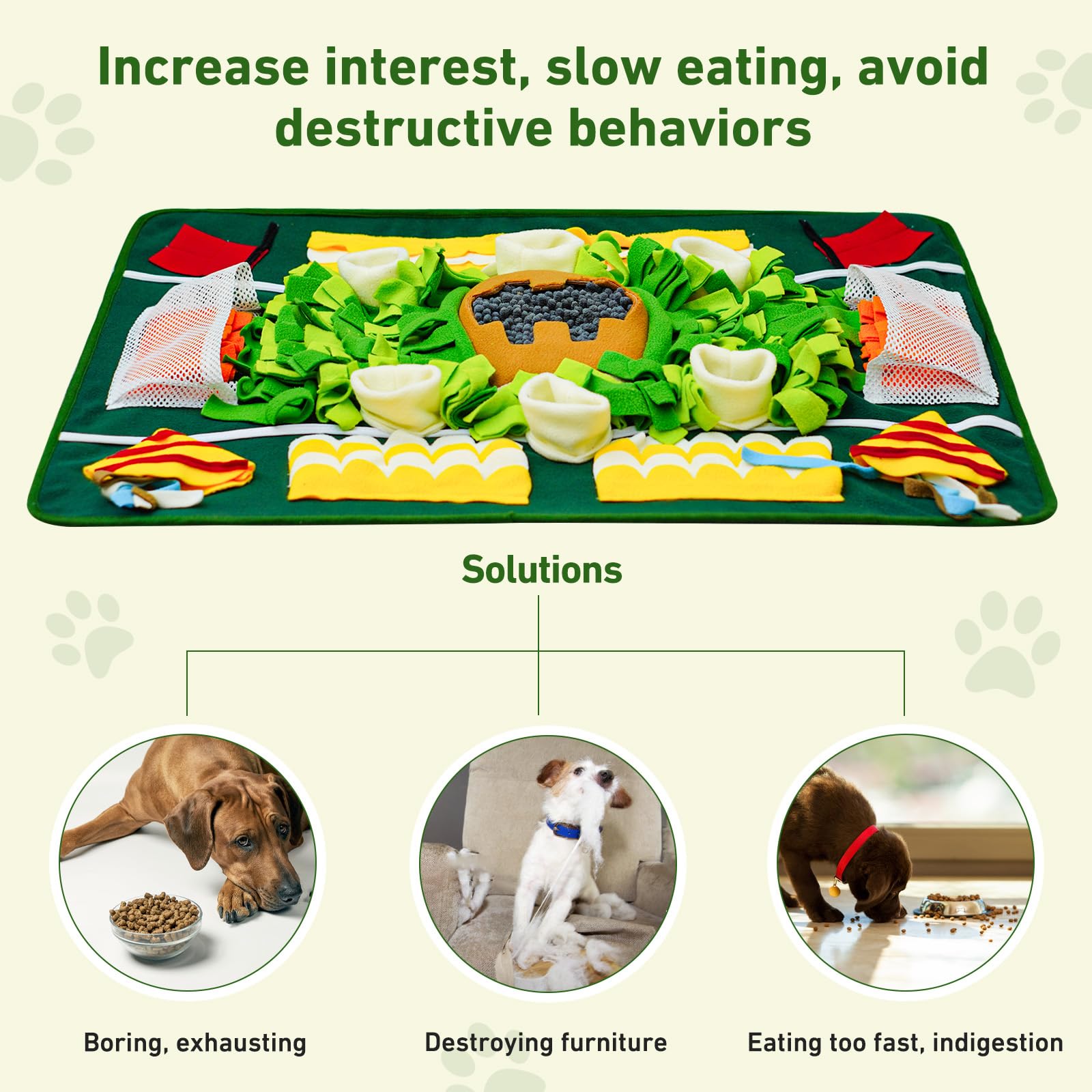 Aipawzz Snuffle Mat rolls up for travel and storage