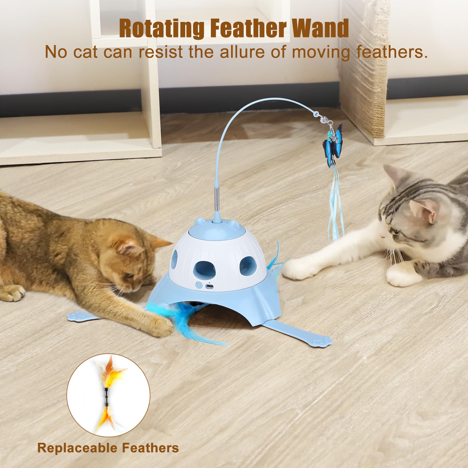AIPERRO 3-in-1 anti-tip base keeps the toy stable during active play.