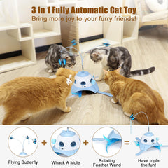 AIPERRO 3-in-1 toy whack-a-mole holes engage cats with surprise pops and swats.
