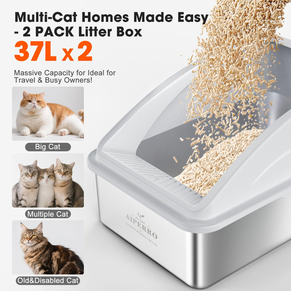 AIPERRO anti-leakage box with sealed bottom helps prevent leaks and odors.