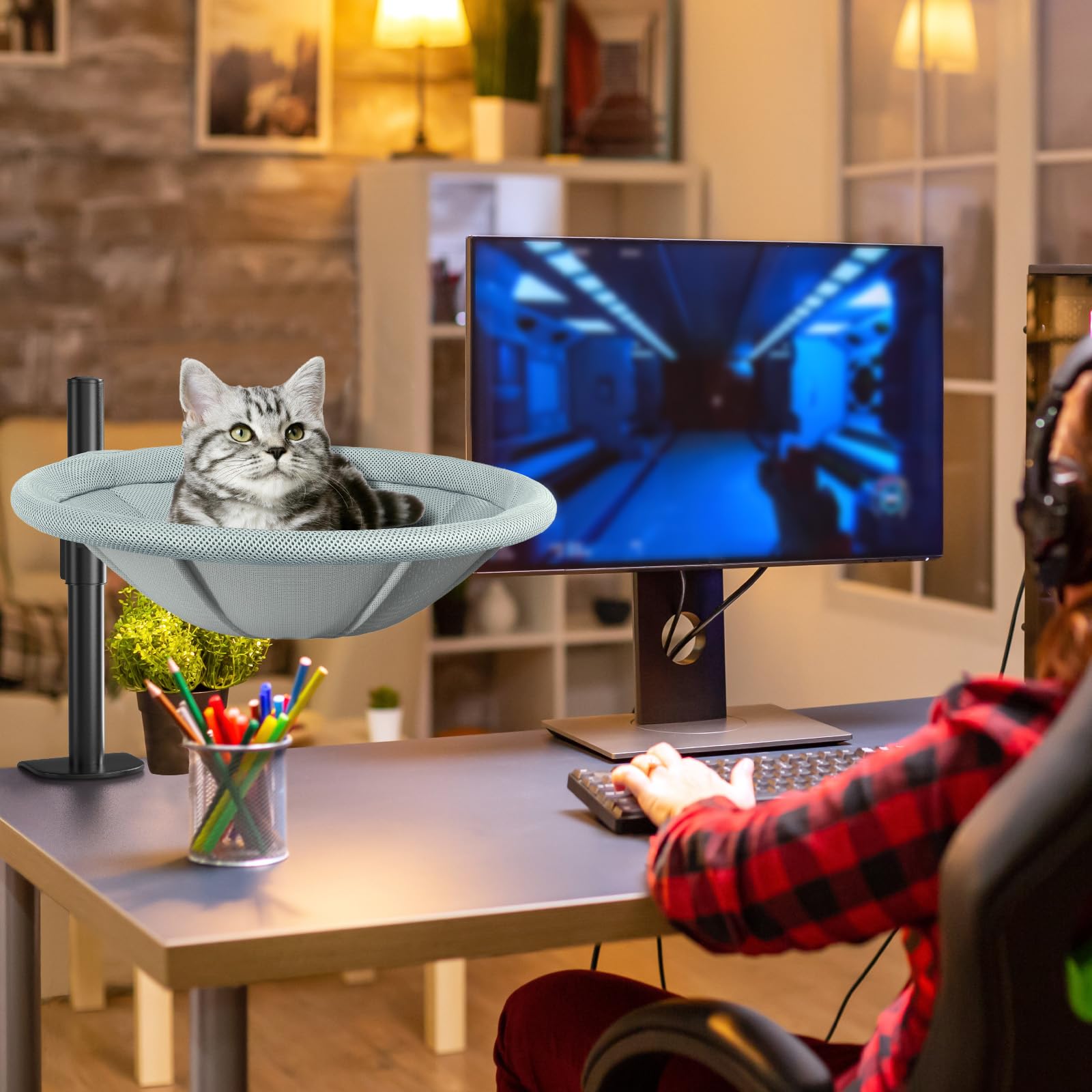 AIPERRO Cat Desk Bed hardware and video guide included for quick, hassle-free setup