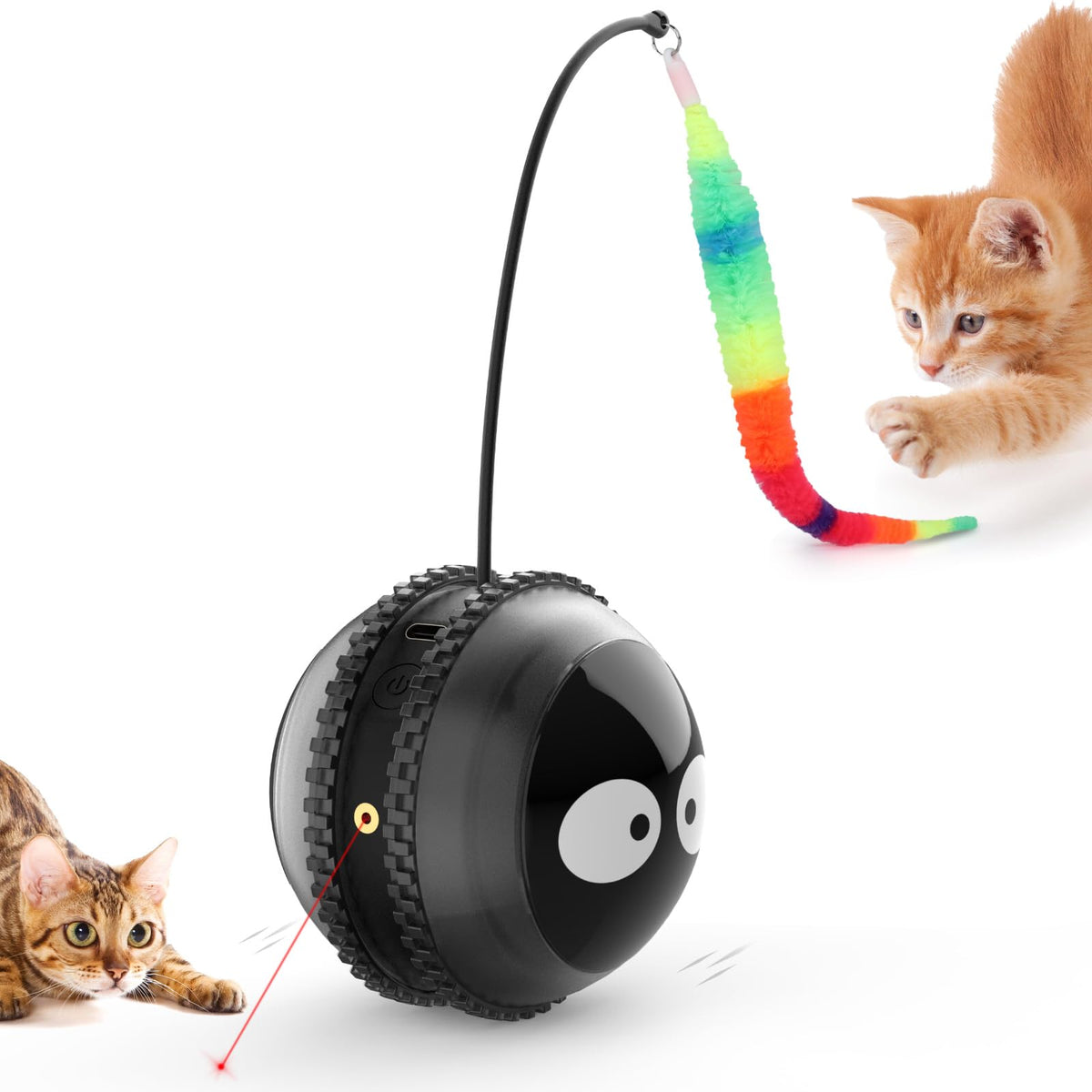 AIPERRO cat toy ball on floor promotes active play for indoor cats.