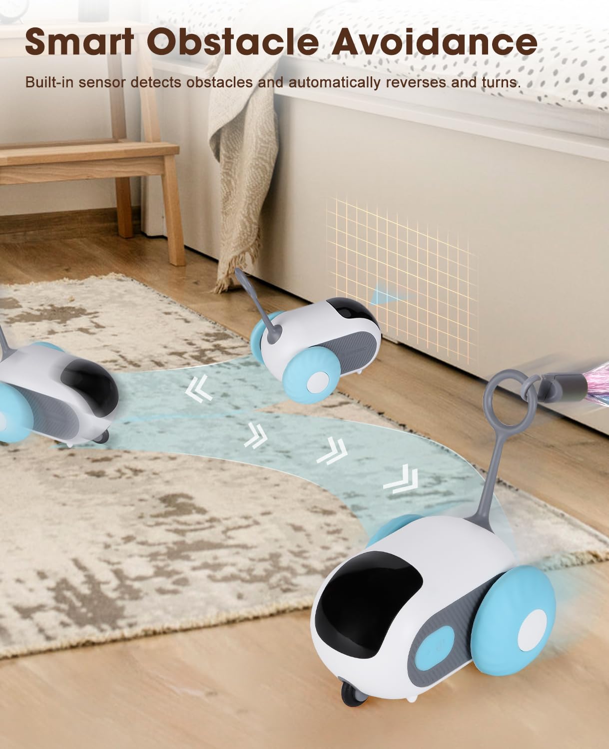 AIPERRO cat toy USB-C charging for quick power