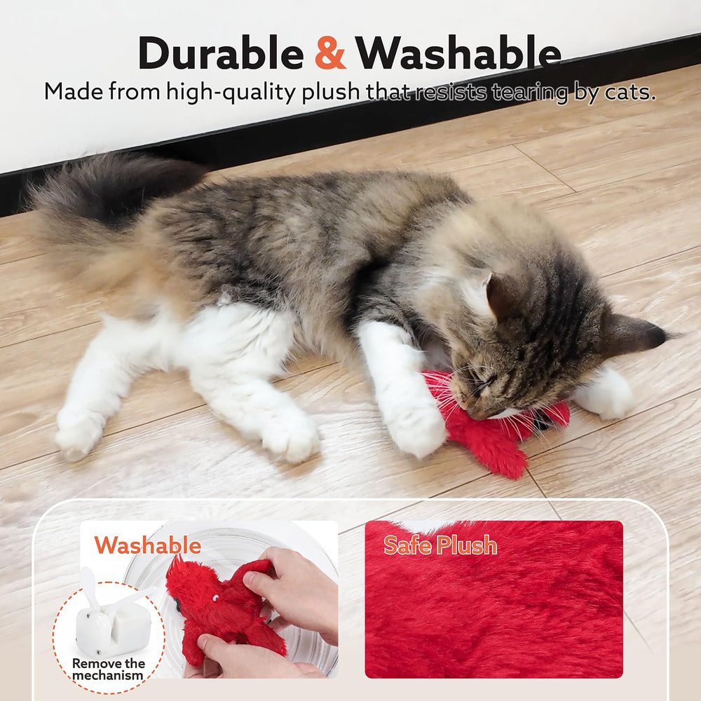 AIPERRO flapping cardinal toy includes catnip pouch to entice cats