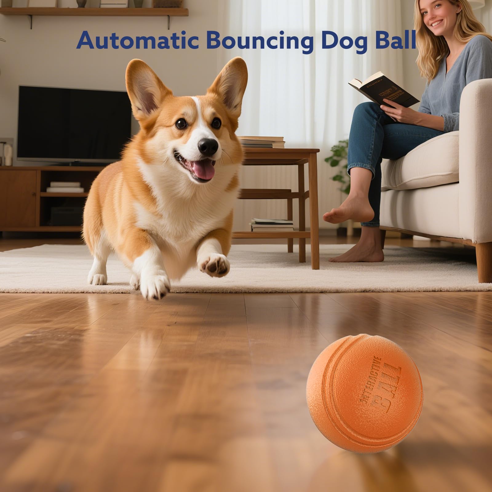 AIPERRO Interactive Dog Ball IPX7 waterproof design supports outdoor sessions in rain.