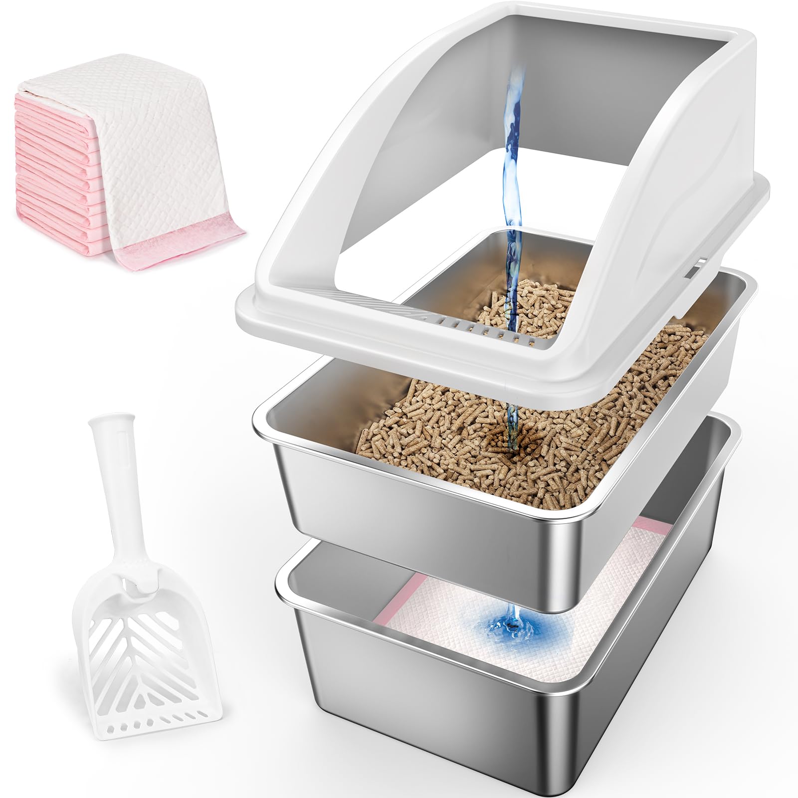 AIPERRO large-capacity box suitable for multi-cat households.