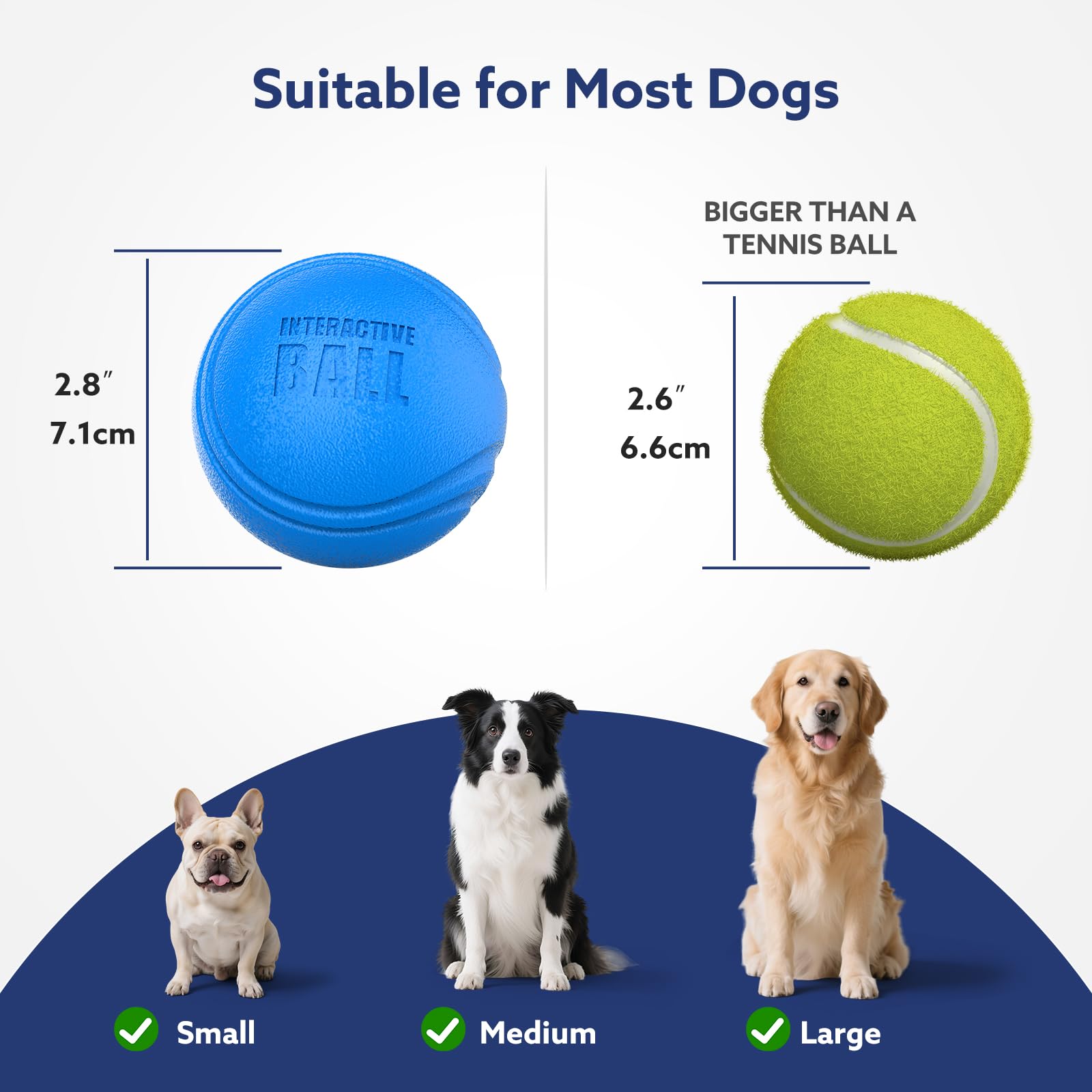 AIPERRO LED lights rotate with three colors to capture dog attention