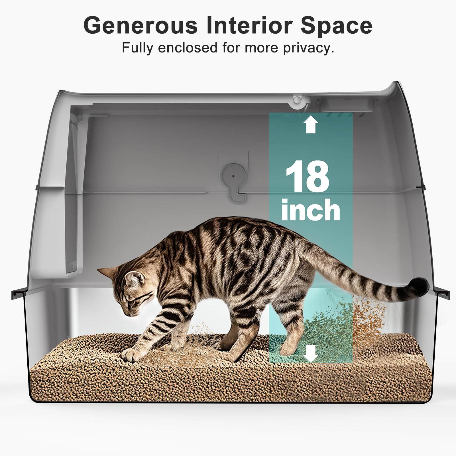 AIPERRO lid flip-top 120-degree opening enables easy scooping.