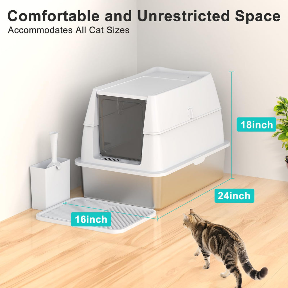 AIPERRO litter box set base storage for daily bag disposal.