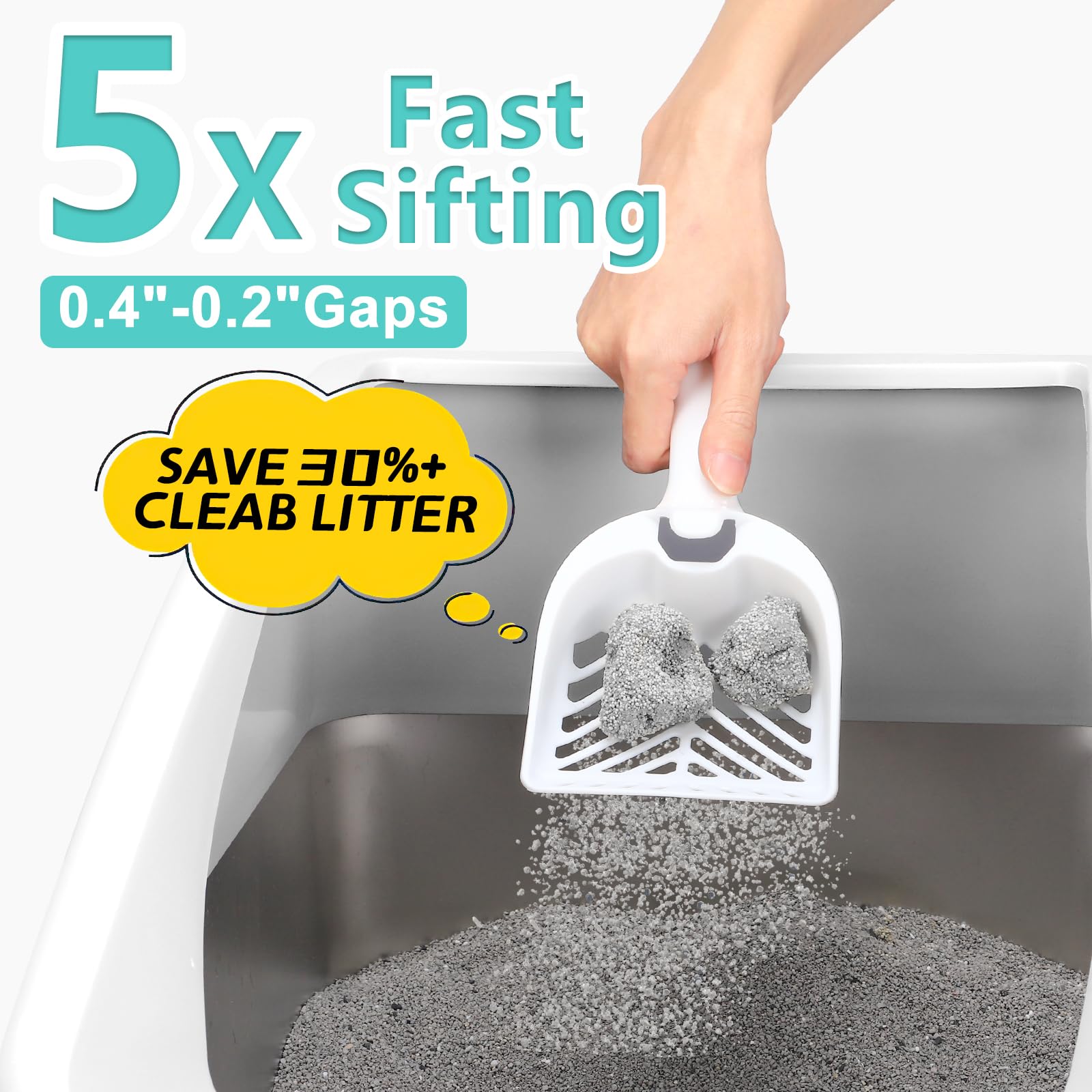 AIPERRO XL litter box accommodates big cats with easy maintenance.