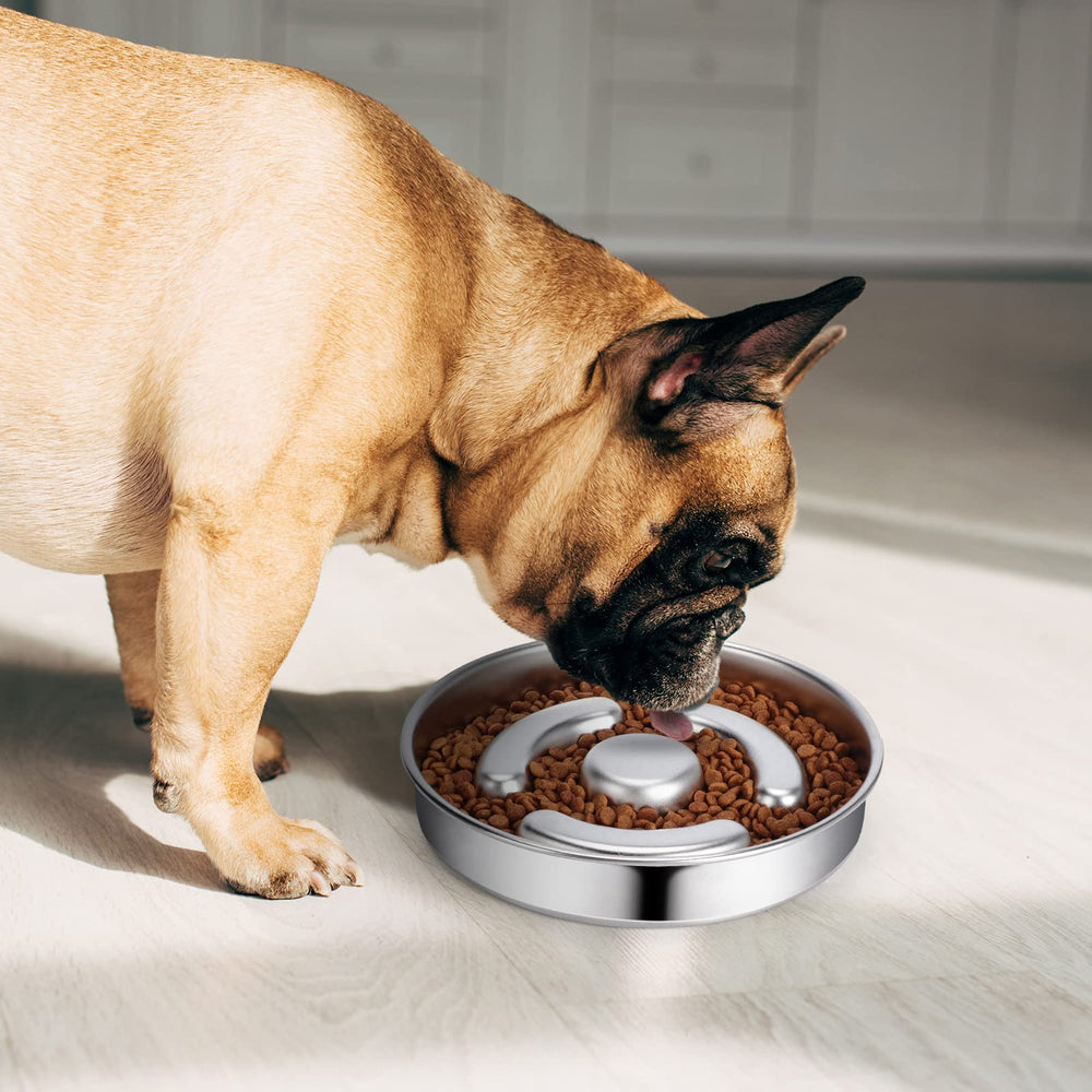 AIPERRO Slow Feeder Dog Bowl cleaning-easy shows one-piece mold for quick maintenance.