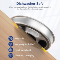 AIPERRO Slow Feeder Dog Bowl dishwasher-safe for easy cleanup after meals.