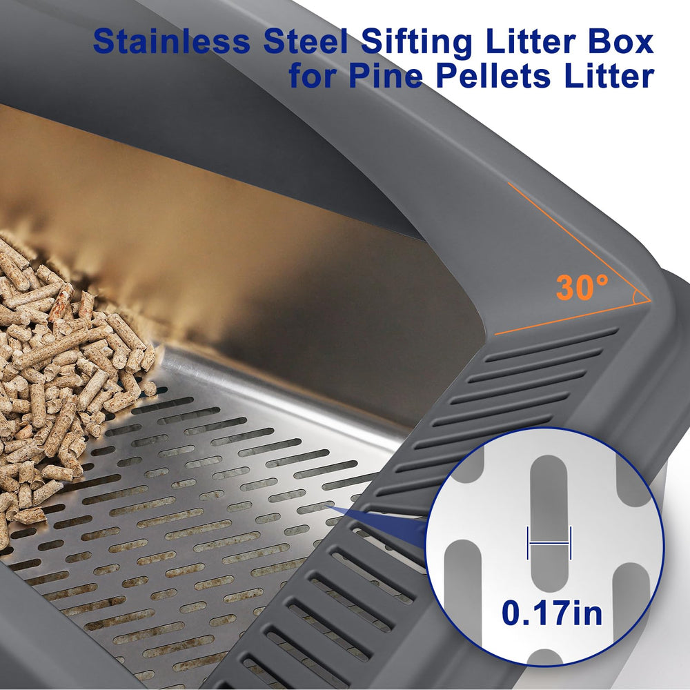 AIPERRO 6-inch sifting mesh 4.5 mm captures pellets while minimizing dust
