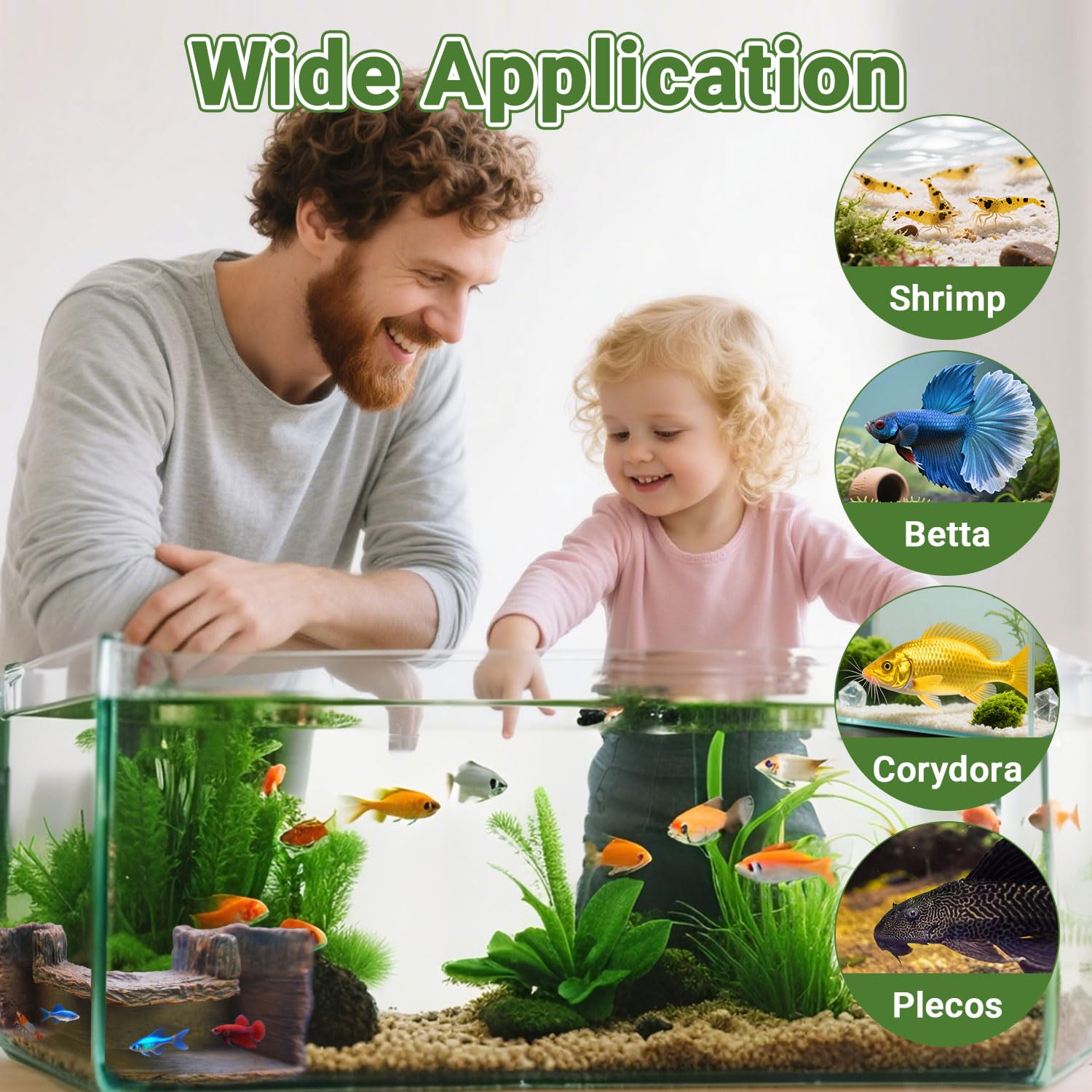 Aiqriwv aquarium-safe non-porous surface simplifies tank maintenance.