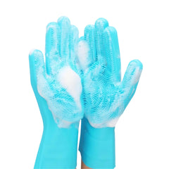 Airdminystion grooming gloves with ergonomic silicone for comfortable grooming.
