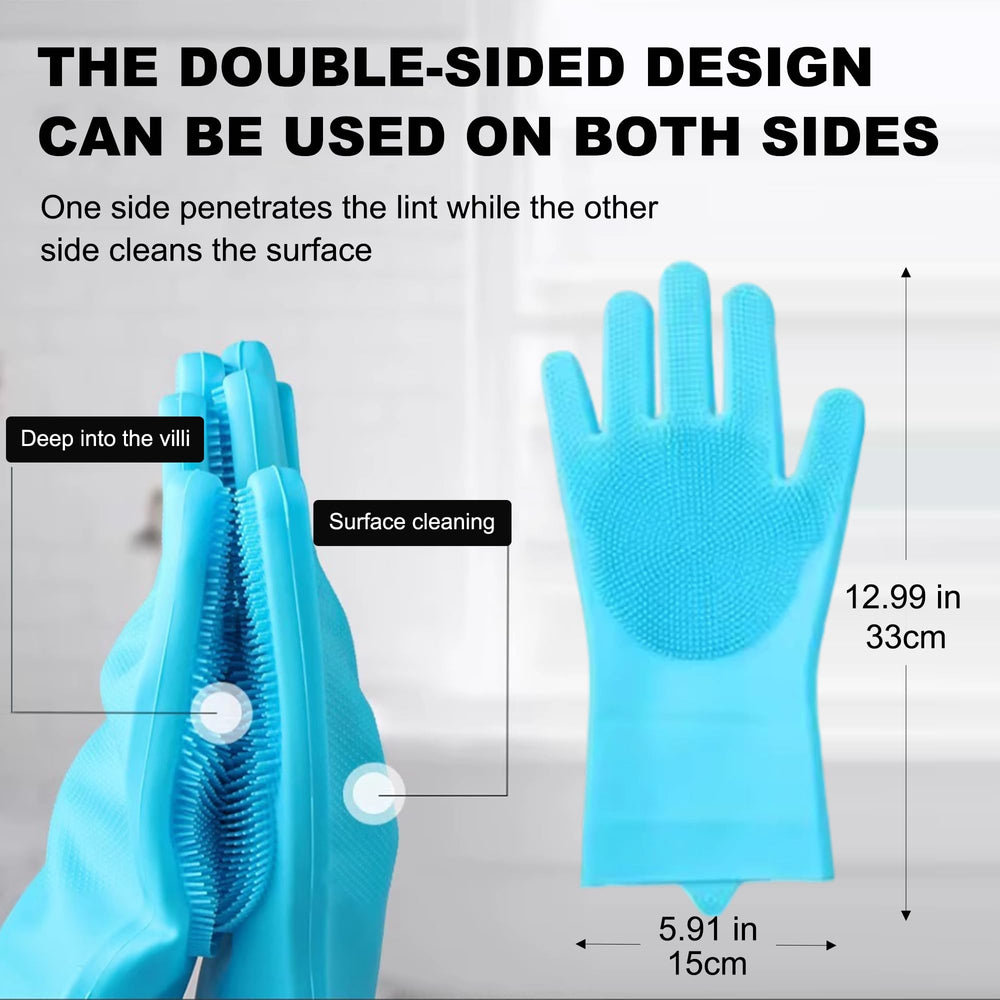 Airdminystion gloves with silicone grooves create rich foam for deep cleaning.