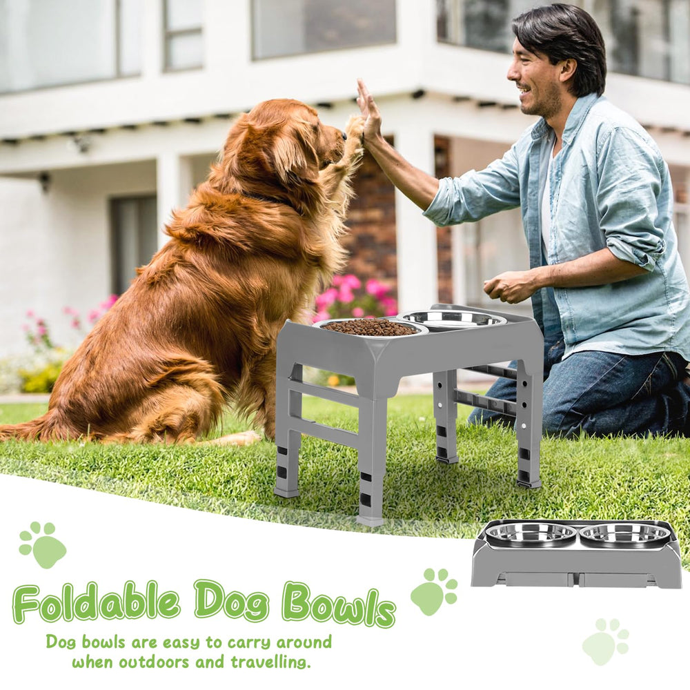 AIRMX travel-friendly foldable design ready for on-the-go dining with pets.