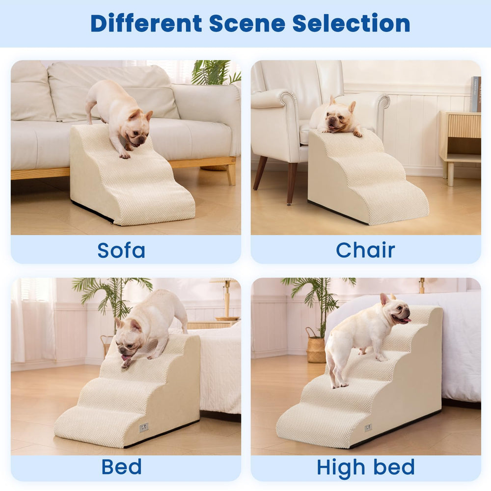 Airpanda dog steps non-slip bottom provides stable climbing for pets.