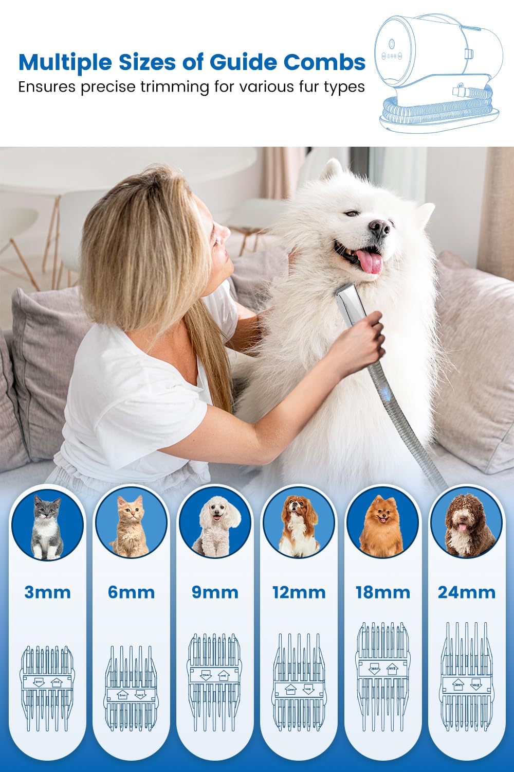 AIRROBO 2L dust cup supports longer grooming sessions