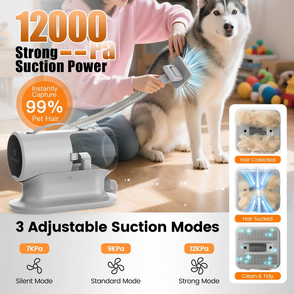 AIRROBO PG100 Plus electric clipper trims with precision during at-home grooming.