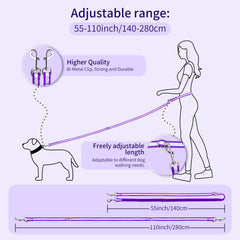 Airuidog hands-free leash adjustment buckles enabling quick length changes for versatile daily runs