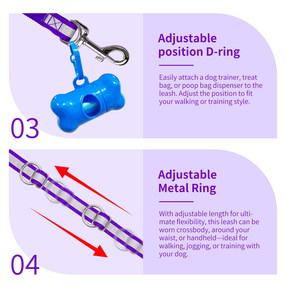 Airuidog hands-free leash D-ring offers easy training accessory attachment for on-the-go routines