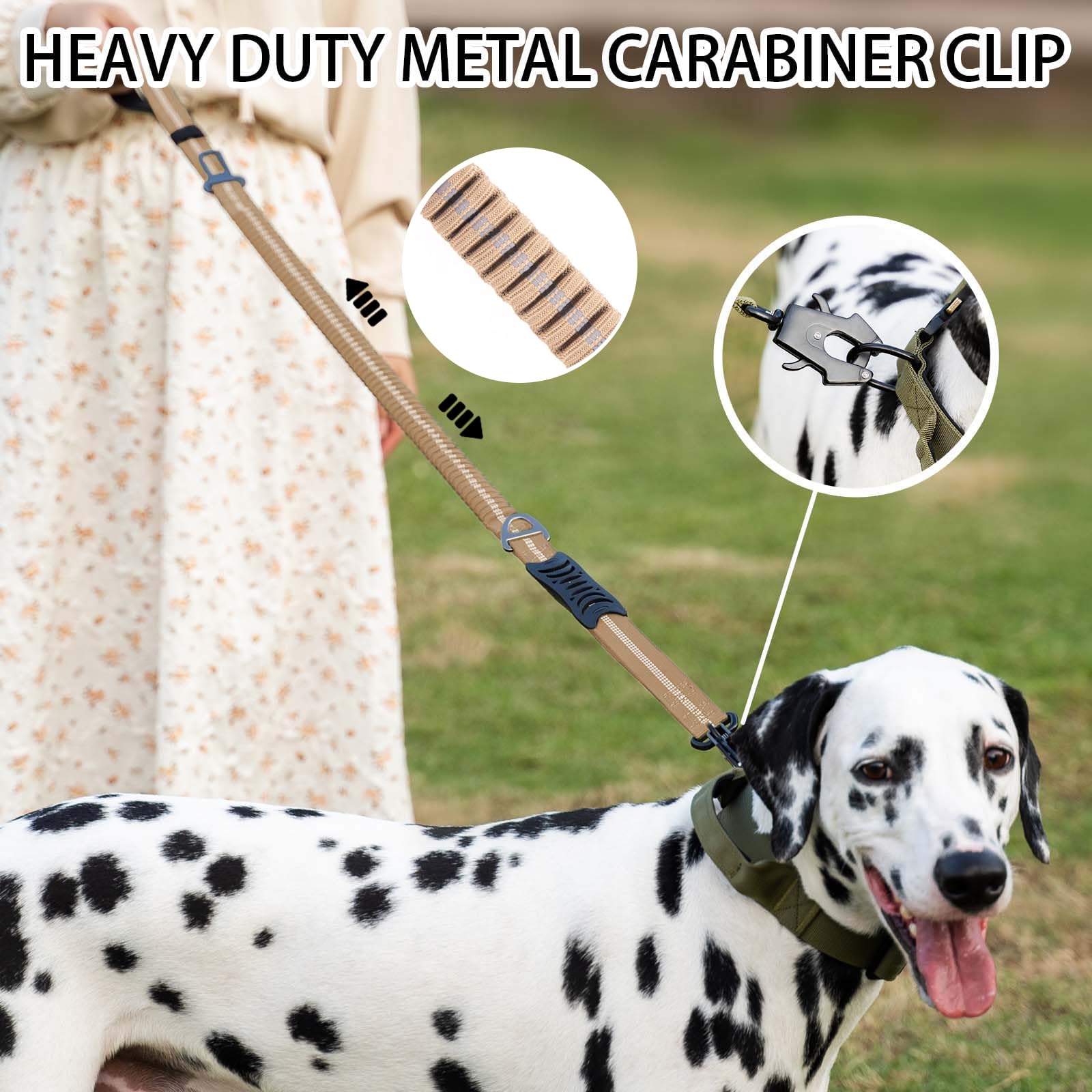 Airuidog heavy duty tactical dog leash seatbelt-buckle enhances car safety during travel