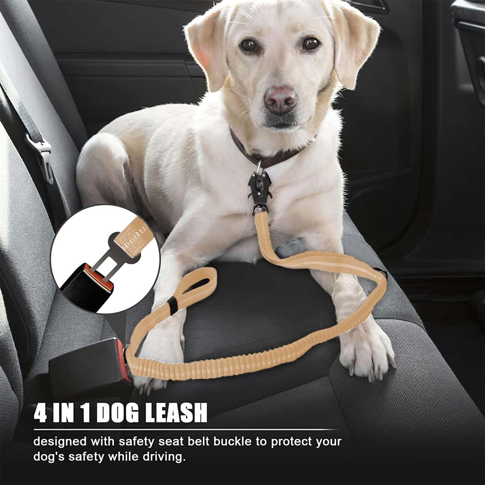 Airuidog heavy duty tactical dog leash shock-absorption reduces strain on you and your dog