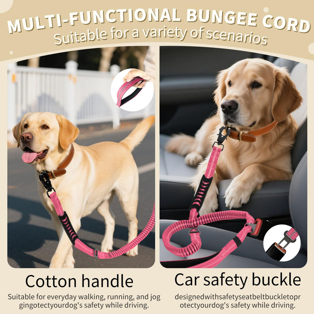 AIRUIDOG pink seat belt buckle keeps dogs secured in cars