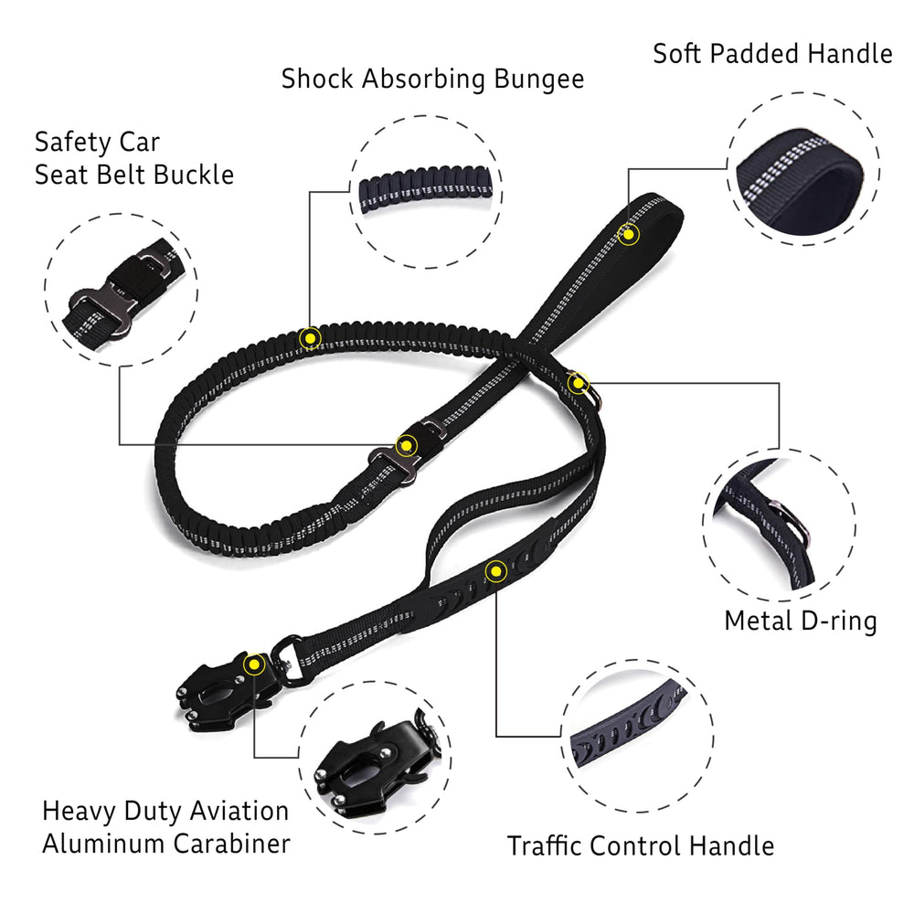 Airuidog leash designed for powerful large dogs pulling
