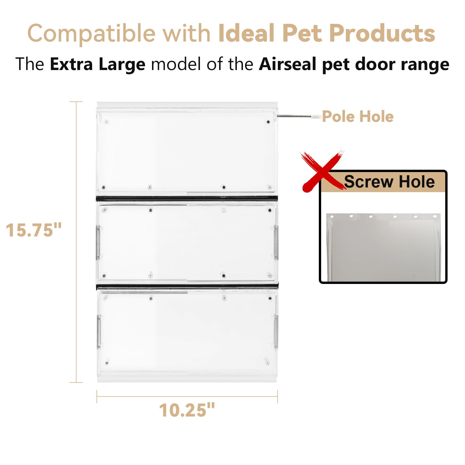 AirVows magnetic seal close-up showing draft reduction after pet passes