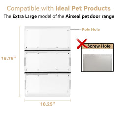 AirVows magnetic seal close-up showing draft reduction after pet passes