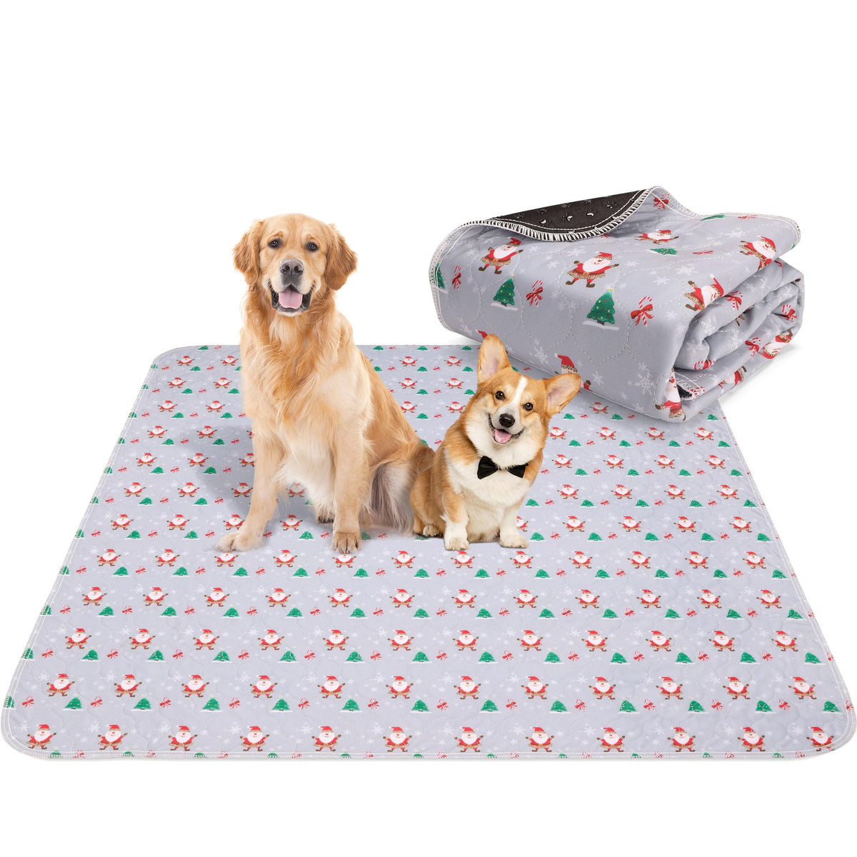 Aitmexcn Christmas washable dog pee pad 36x48 with festive design for quick house training