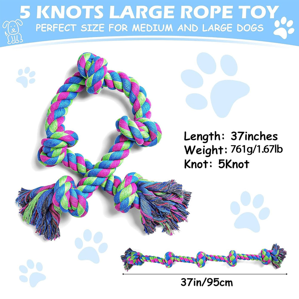 Aitmexcn dog rope toy-indestructible-cotton safe chewing with gum massage.