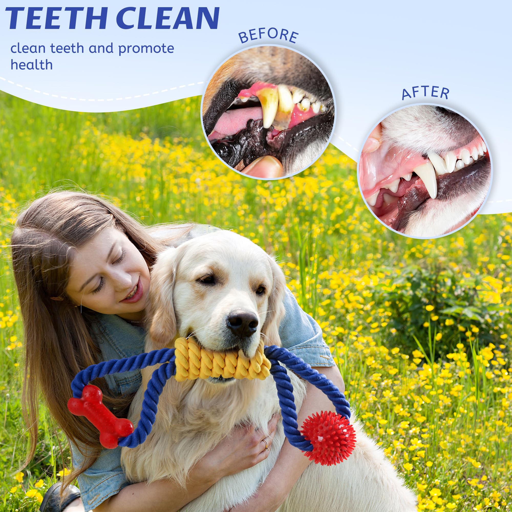 Aitmexcn Interactive Dog Rope Toy safe materials reduce worry during supervised play